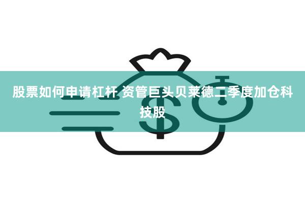股票如何申请杠杆 资管巨头贝莱德二季度加仓科技股