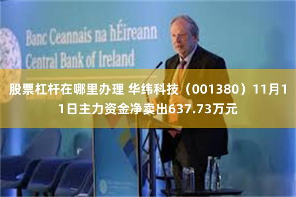 股票杠杆在哪里办理 华纬科技（001380）11月11日主力资金净卖出637.73万元