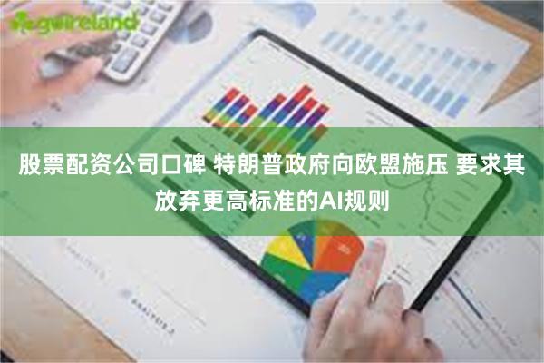股票配资公司口碑 特朗普政府向欧盟施压 要求其放弃更高标准的AI规则