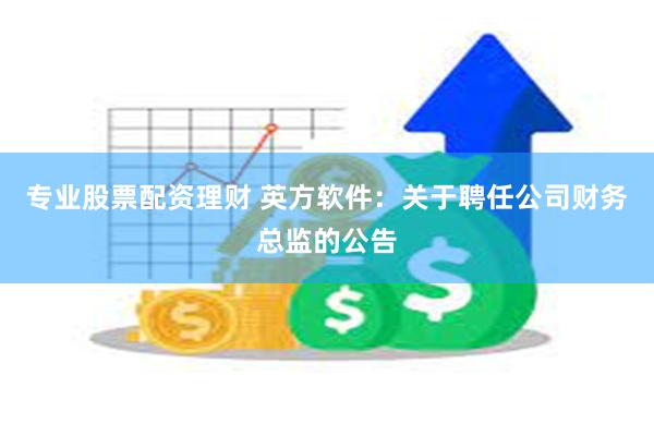 专业股票配资理财 英方软件：关于聘任公司财务总监的公告